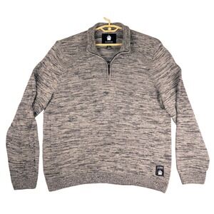 Alaskan Hardgear Mens Wateroff 2XL Speckled Knit Merino Wool 1/4 Zip Sweater